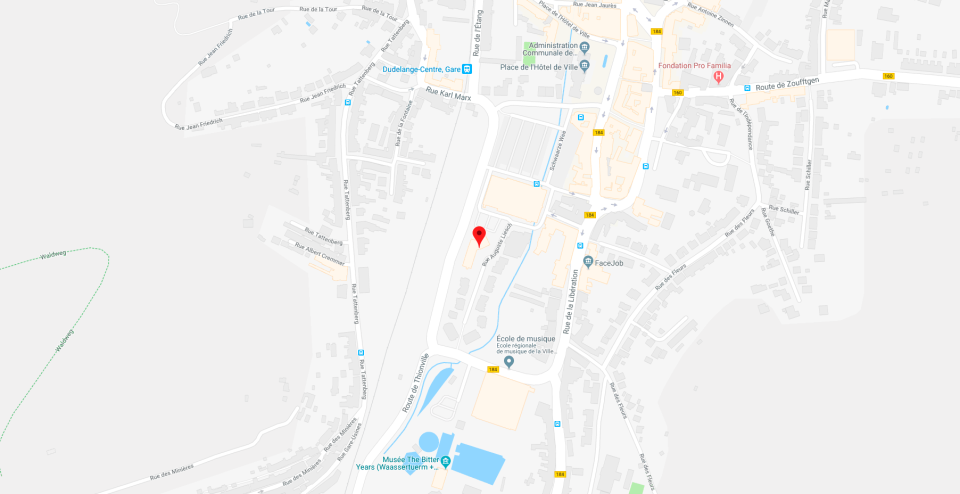 Location of the Cottage Luxemburg Hotel border Luxemburg &amp; France
